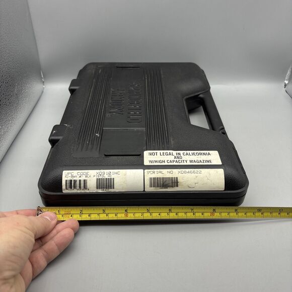 Springfield Armory XD-9 Factory Hard Plastic Pistol Empty Case Box Black - Picture 14 of 15